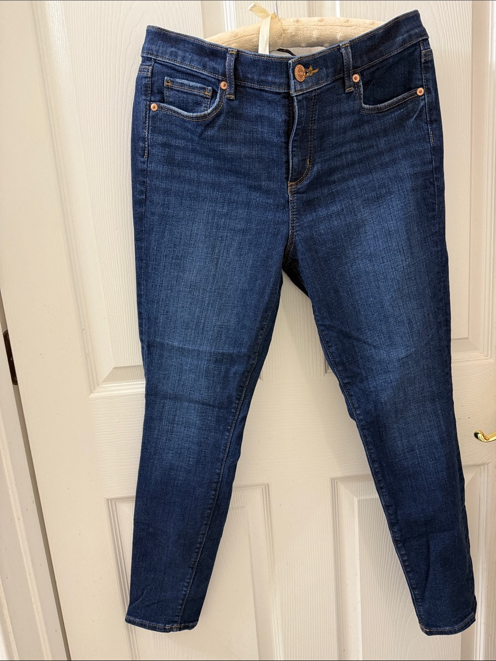 LOFT Dark Indigo Skinny Jeans